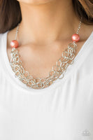 Daring Diva - Orange Paparazzi Necklace