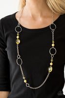 Very Visionary - Yellow Paparazzi Necklace