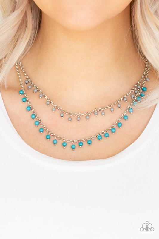 Paparazzi Dainty Distraction Blue Necklace