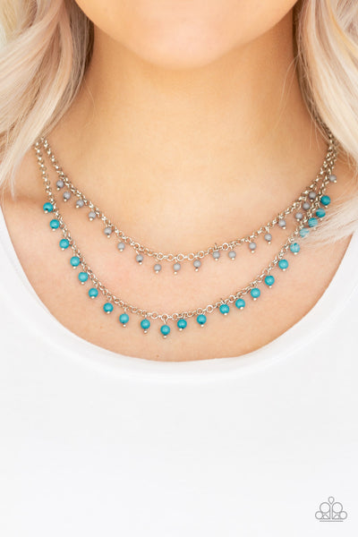 Paparazzi Dainty Distraction Blue Necklace
