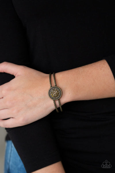 Paparazzi Definitely Dazzling - Brass Cuff Bracelet