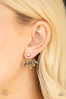 Paparazzi Diva Dynamite Brass Double-Sided Earrings