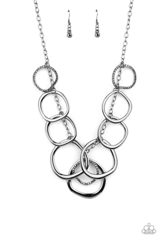 Dizzy With Desire - Black Paparazzi Necklace