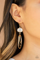 Paparazzi Drop-Dead Glamorous Gold Earrings