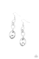 Extra Ice Queen White Paparazzi Earrings