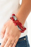 Rockin Rock Candy - Red Paparazzi Stretch Bracelet