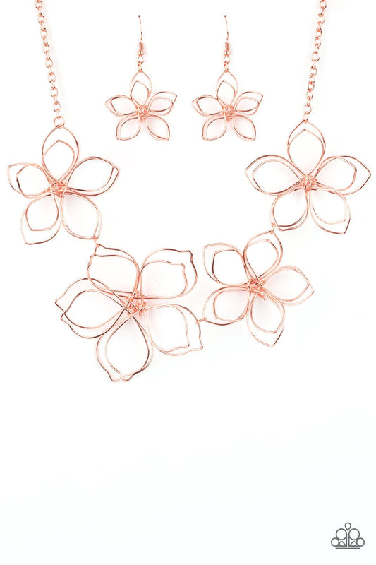 Flower Garden Fashionista Copper Paparazzi Necklace