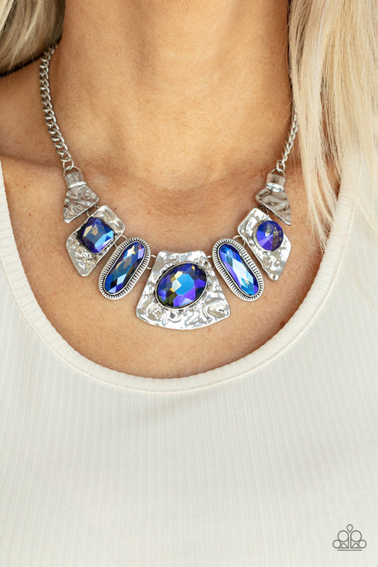 Futuristic Fashionista Blue Paparazzi Necklace