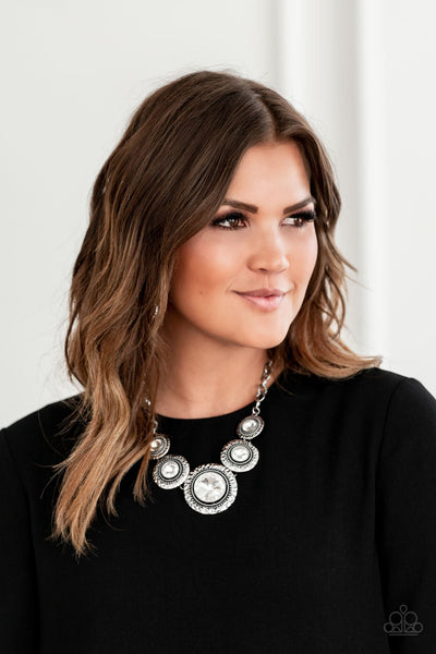 Global Glamour -  White Paparazzi Necklace