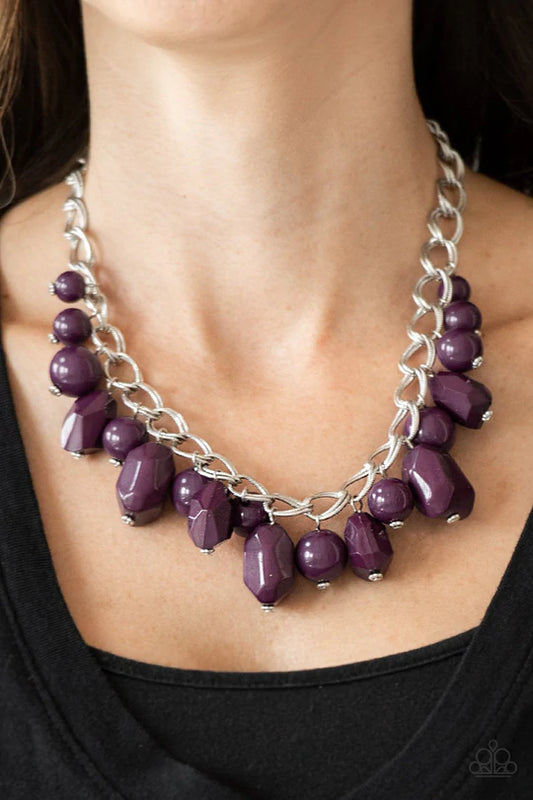Gorgeously Globetrotter - Purple Paparazzi Necklace