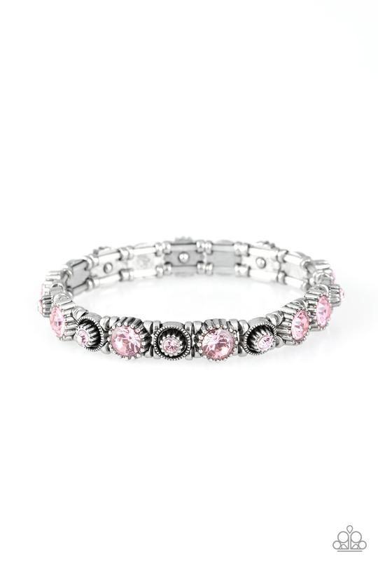 Heavy on the Sparkle - Pink Paparazzi Bracelet