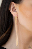 Head To Toe Dazzle - Gold Paparazzi Earrings