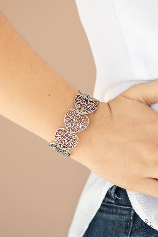Keep Love In your Heart Silver Paparazzi Bracelet