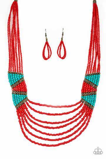 Kickin it Outback Red Paparazzi Necklace