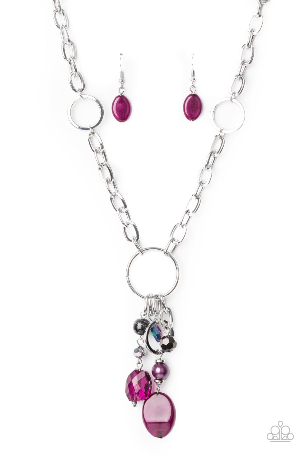 Lay Down Your CHARMS Purple Paparazzi Necklace