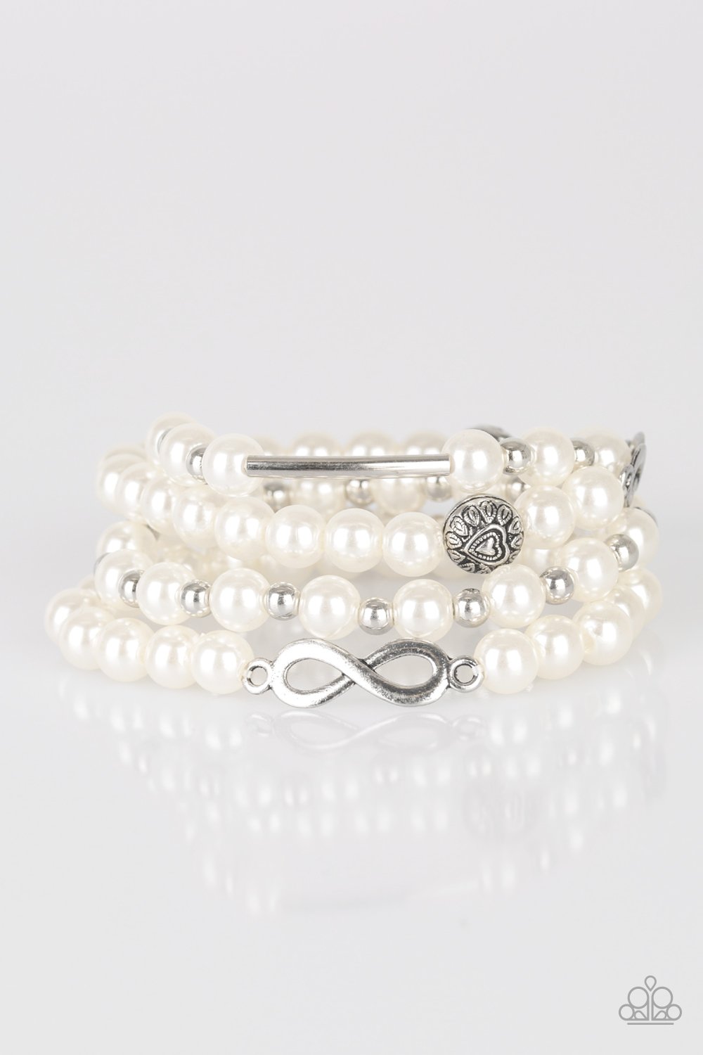 Limitless Luxury White Paparazzi Bracelet