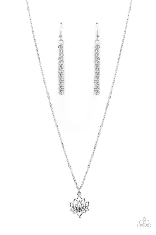 Lotus Retreat Silver Paparazzi Necklace