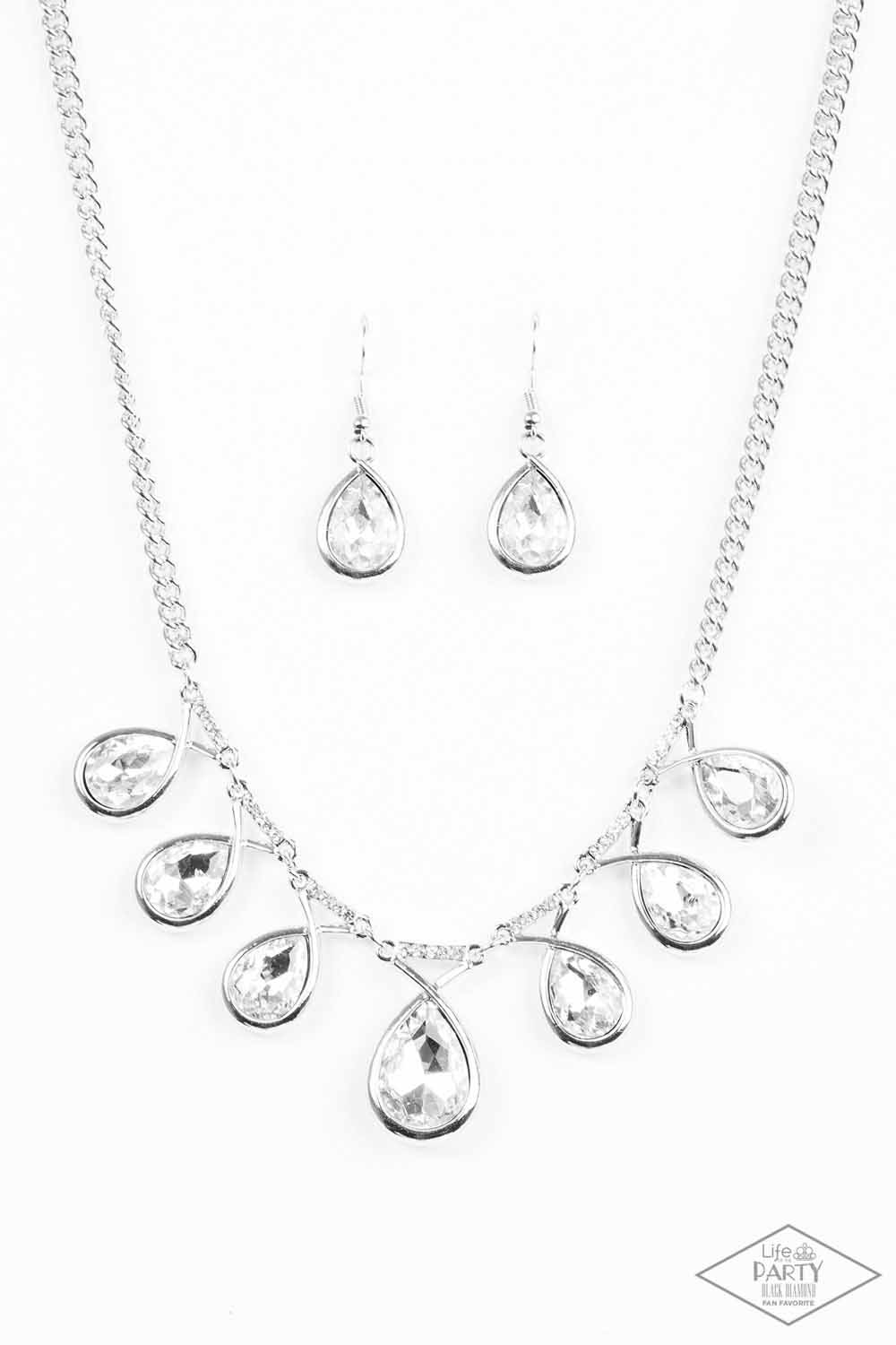 Love at FIERCE Sight White Paparazzi Life of the Party Exclusive Necklace