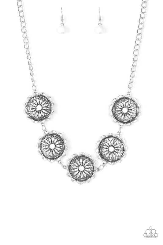 ME-dallions, Myself, and I - White Paparazzi Necklace