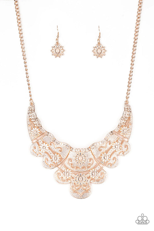 Mess With The Bull - Rose Gold Paparazzi Necklace