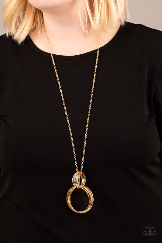 My Ears Are Ringing Gold Paparazzi Necklace