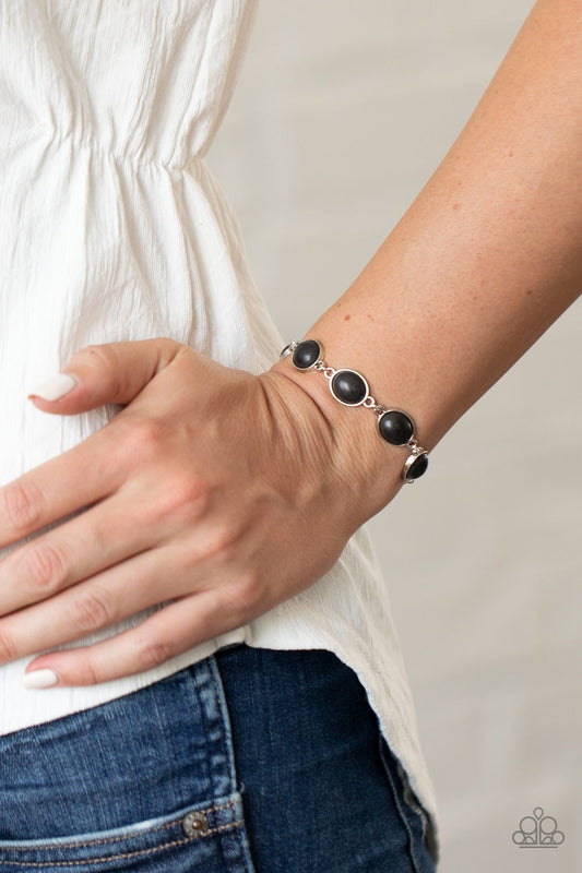 Nice Stonework - Black Paparazzi Bracelet