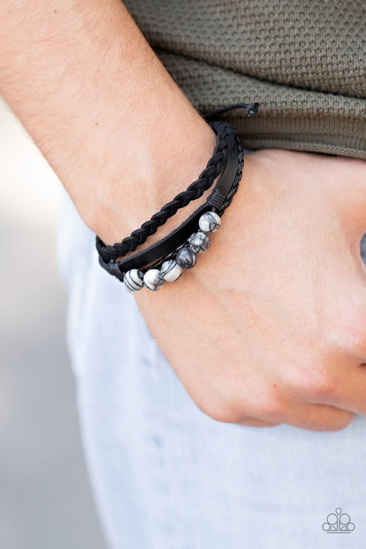 Off-Road Rebel Black Paparazzi Urban Bracelet