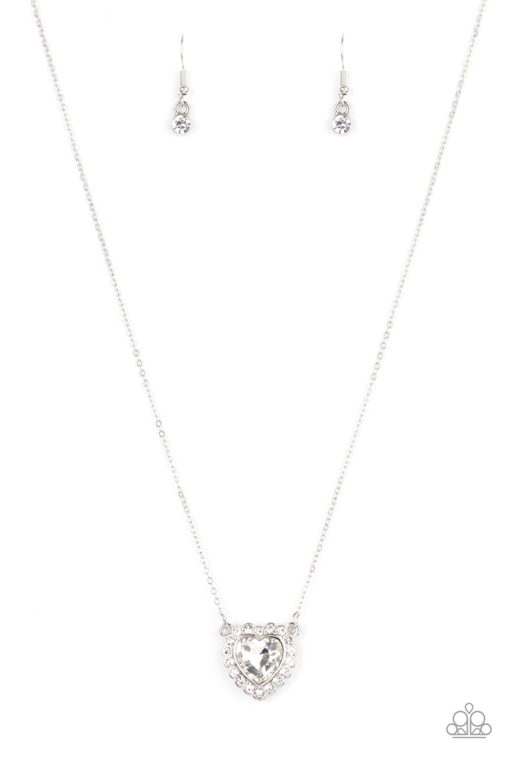 Out of the GLITTERY-ness of Your Heart White Paparazzi Necklace
