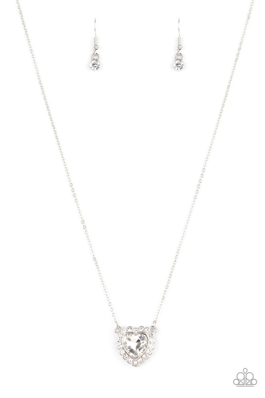 Out of the GLITTERY-ness of Your Heart White Paparazzi Necklace