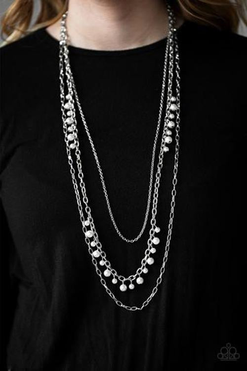 Pearl Pageant - White Paparazzi Necklace