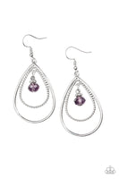Paparazzi Reign On My Parade Purple Earrings