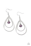 Paparazzi Reign On My Parade Purple Earrings