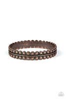 Rustic Relic - Studded Copper Paparazzi Bracelet