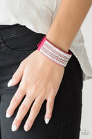 Paparazzi Rebel Radiance - Pink  Suede Bracelet