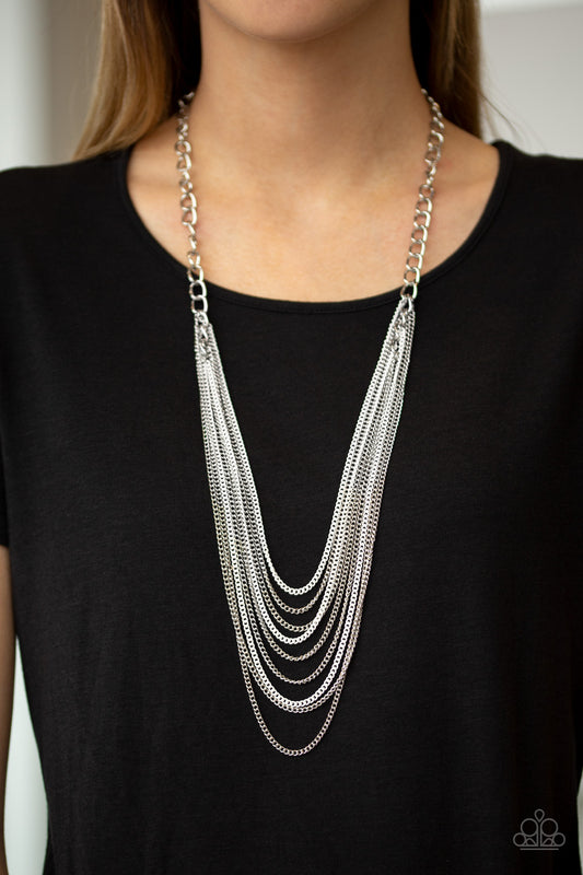 Paparazzi Rebel Rainbow White Necklace