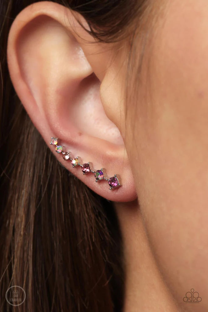 STARLIGHT Show Pink Paparazzi Ear-Crawler Earrings