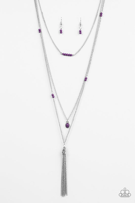 Sandstone Castle - Purple Paparazzi Necklace