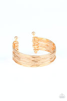 Sleek Shimmer Gold Paparazzi Bracelet
