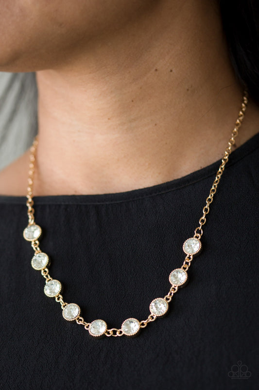 Starlit Socials Gold Paparazzi Necklace