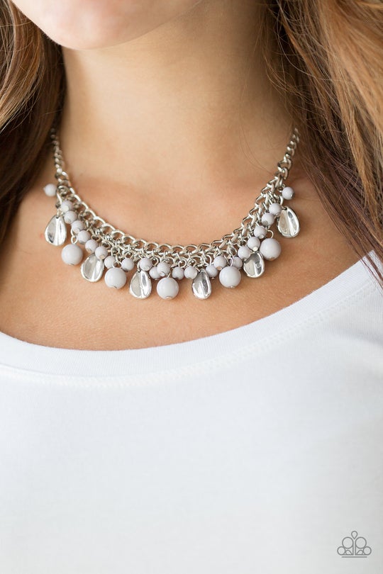 Summer Showdown Silver Paparazzi Necklace