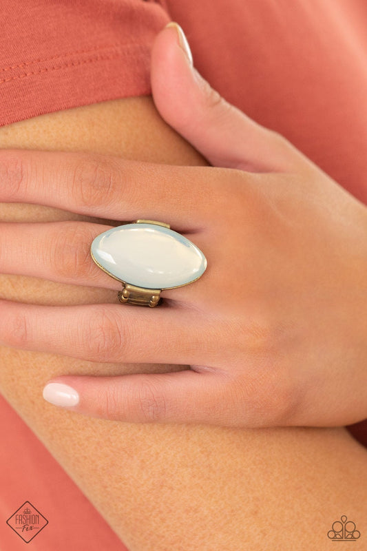 Opal Odyssey Brass Paparazzi Ring