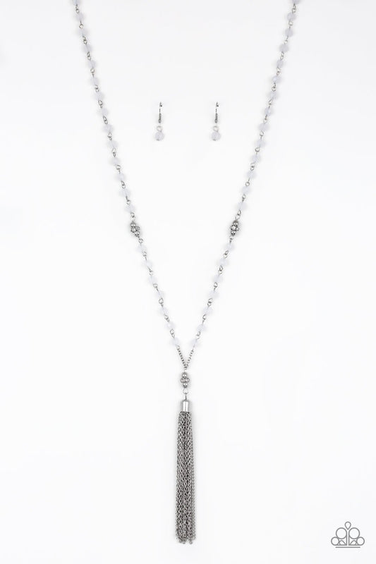 Tassel Takeover White Paparazzi Necklace
