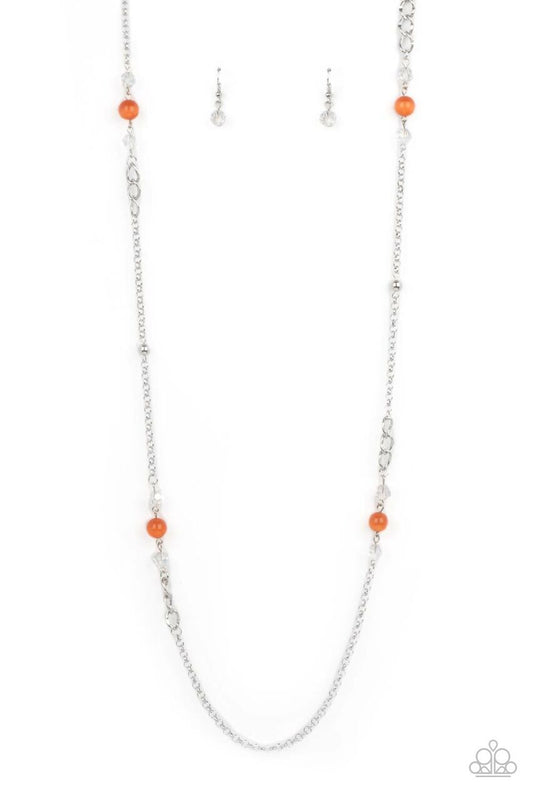 Teasingly Trendy Orange Paparazzi Necklace