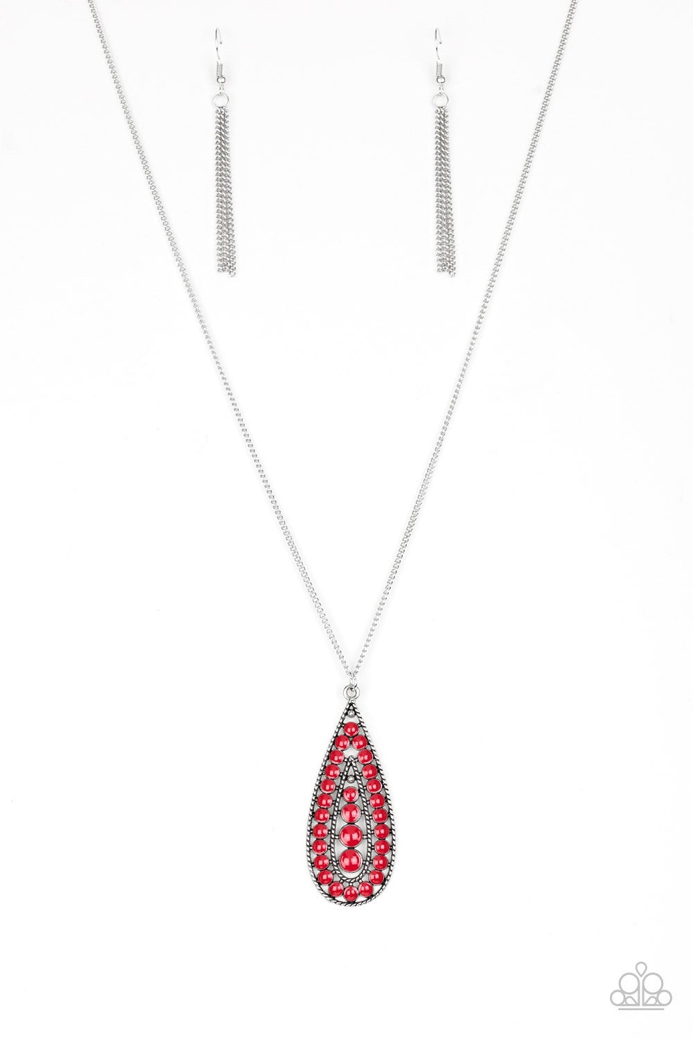 Tiki Tease Red Paparazzi Necklace