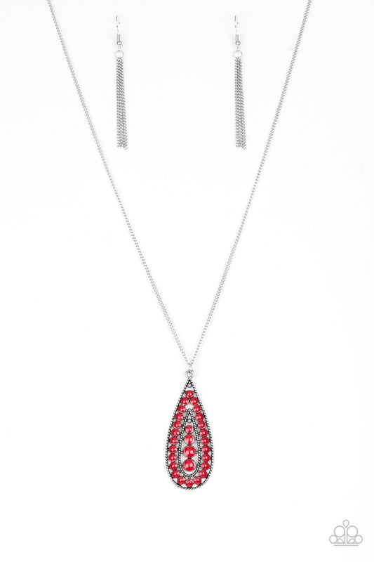Tiki Tease Red Paparazzi Necklace