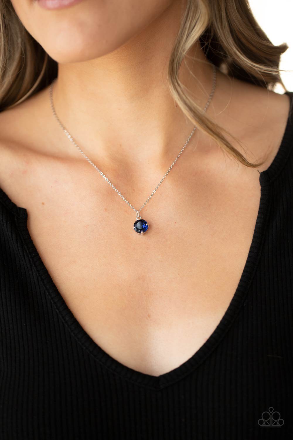 Undeniably Demure Blue Paparazzi Necklace