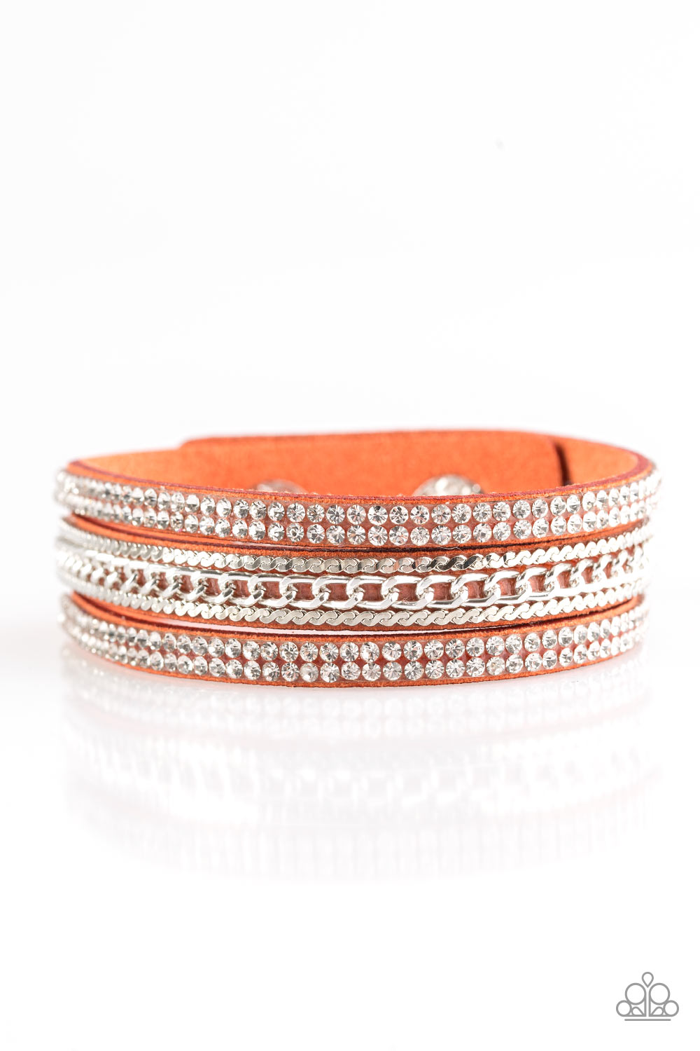Paparazzi Unstoppable Orange Suede Bracelet