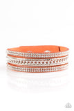 Paparazzi Unstoppable Orange Suede Bracelet