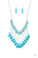 Venturous Vibes Blue Paparazzi Necklace