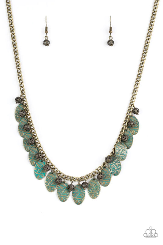 Vintage Gardens - Brass Paparazzi Necklace